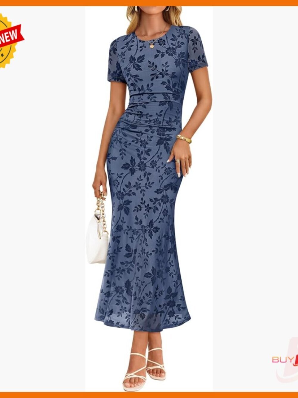 Floral Mesh Bodycon Maxi Dress Ruched Cocktail Formal Wedding Guest
